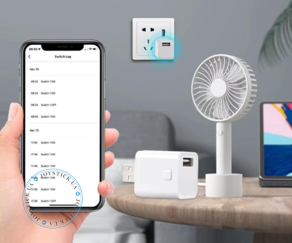 Smart Wi-Fi adapter with 1 USB port Tuya Smart 1CH Color White